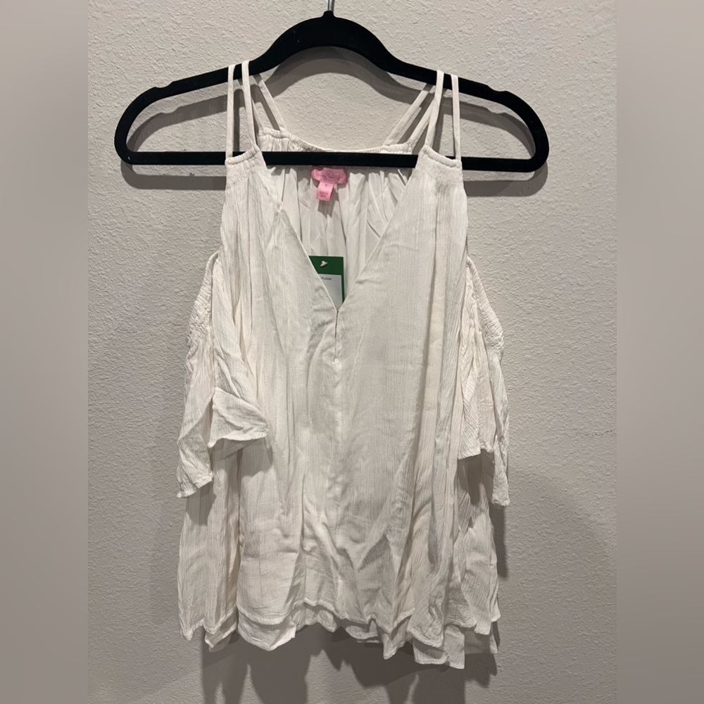 Lily Pulitzer off shoulder tank white size small NWT, never worn